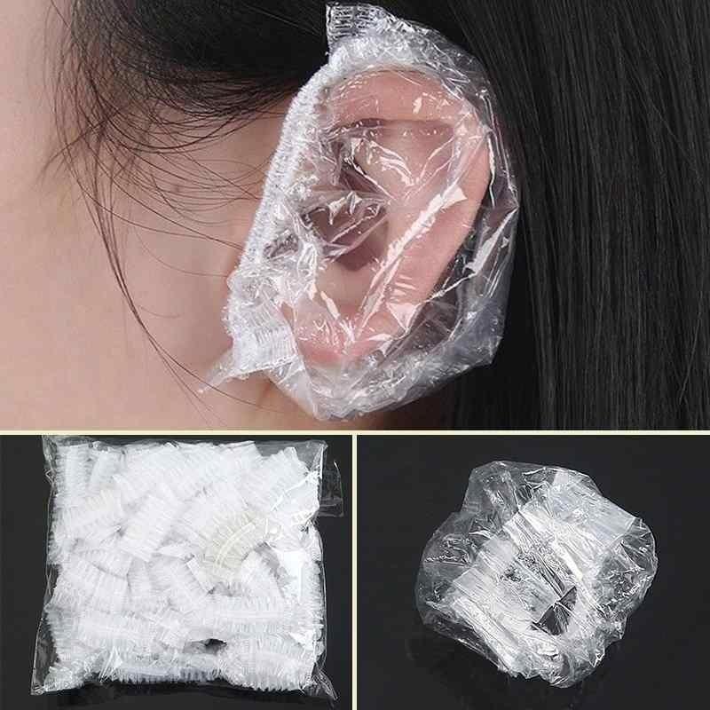 

Tingml 100 шт. Прозрачная одноразовая ванна для душа Наушники Салон Защитные крышки для ушей Колпачки