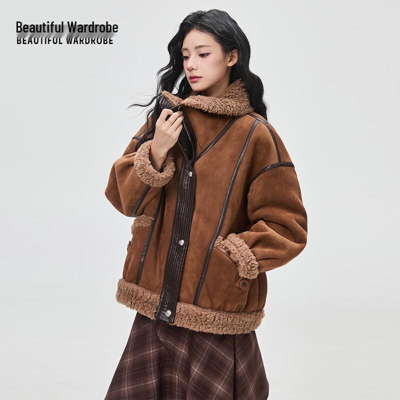 Beautiful Wardrobe Women's Faux Fur Lapel Jacket