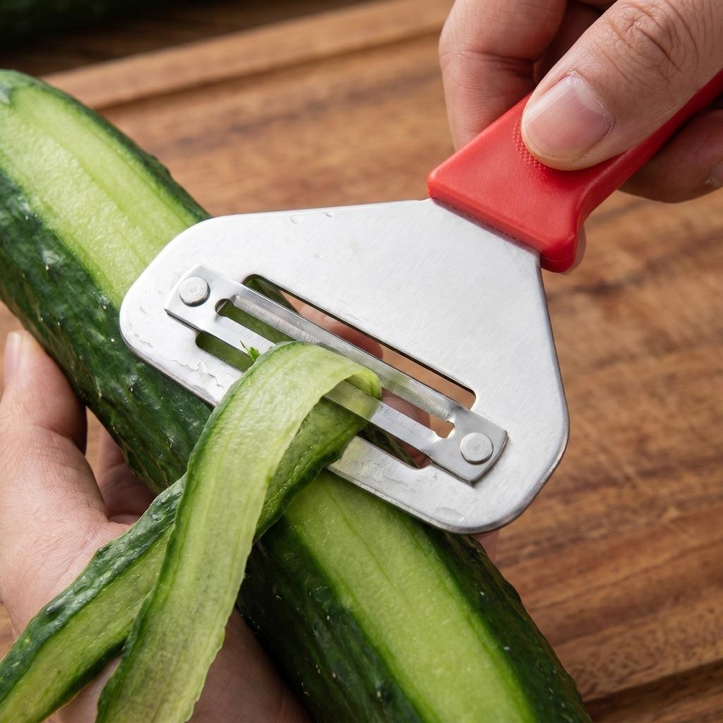 Stainless Steel Vegetable Peeler with Ergonomic Handle for Efficient Peeling and Slicing Kitchen Tool Durable and Easy To Clean