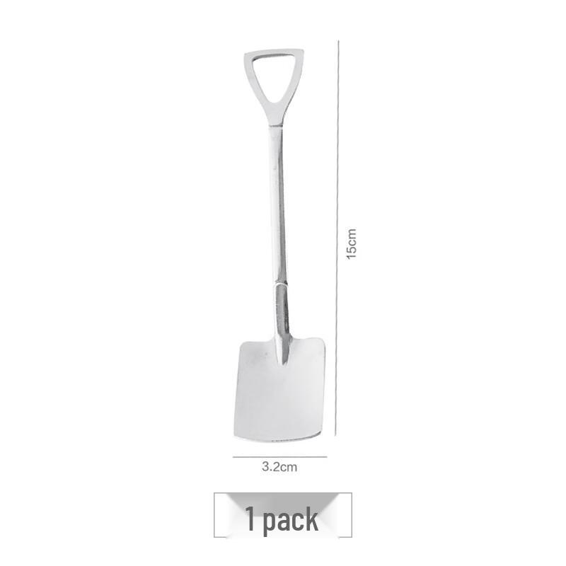 Cute Square-Head Stainless Steel Shovel Spoon
