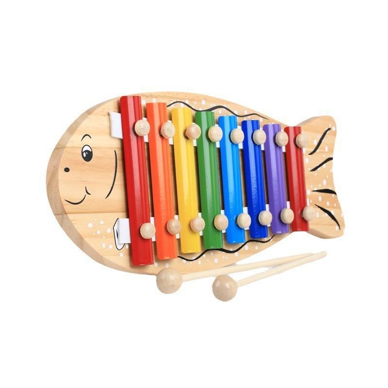 Children's Montessori Animal Percussion Instrument Screw Shape Pairing Concentration Training Puzzle Wooden Toy
