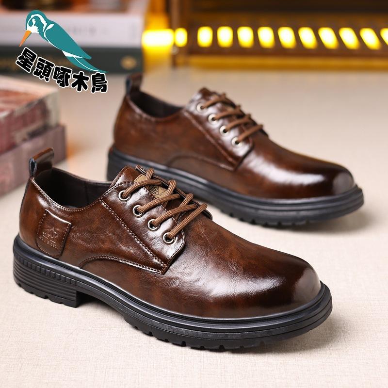 

Low-top Martin shoes men s spring and autumn leather British style retro business casual anti-leather shoes 44