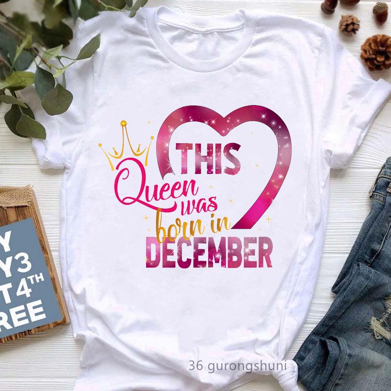Stylish Queen Cartoon Women's Short Sleeve T-shirt - European & American Trend