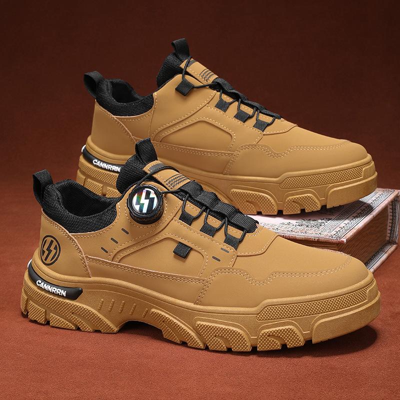 Spring men's shoes new breathable shoes men's versatile Martin boots men's platform casual board shoes