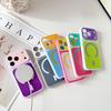 Applicable to iPhone11PROMAX dopamine mobile phone case, contrasting colors, colorful magnetic suction, Apple 11 two-color protective case