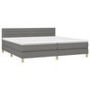 Maison Exclusive - Sommier à lattes de lit et matelas et LED Gris foncé 200x200 cm