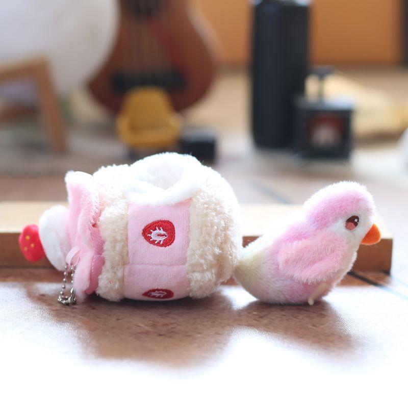 Bird Cuter Plush Pendant  Pp Cotton Filled Cartoon Bird Nest Toy For Kids Girls