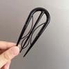 Waterproof Leaf U-shaped Hair Stick Geometric Headwear Headdress Resin Hair Fork  Festival