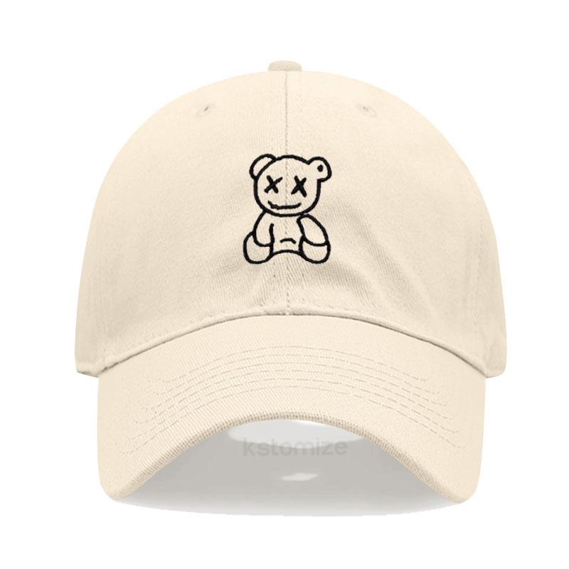 Xx Little Bear Embroidery Baseball Cap For Men Women Washed Cotton Dad Hat Adjustable Unisex Casual Sports Caps