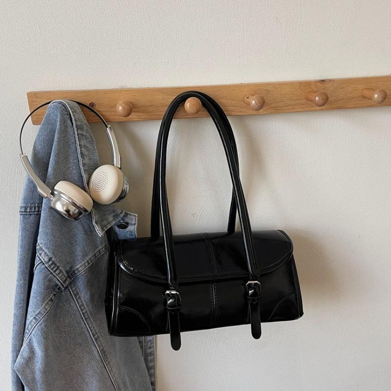 Borsa a Mano Moda in Pelle Borsa a Spalla con Cinghie Regolabili a Fibbia Borse Ispirate al Retrò per Donna Borsa da Sotto Braccio