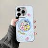SpongeBob Silver Apple 16 Pro Max Case: Drop-Proof, Trendy 15-Color IMD Design for 14/13