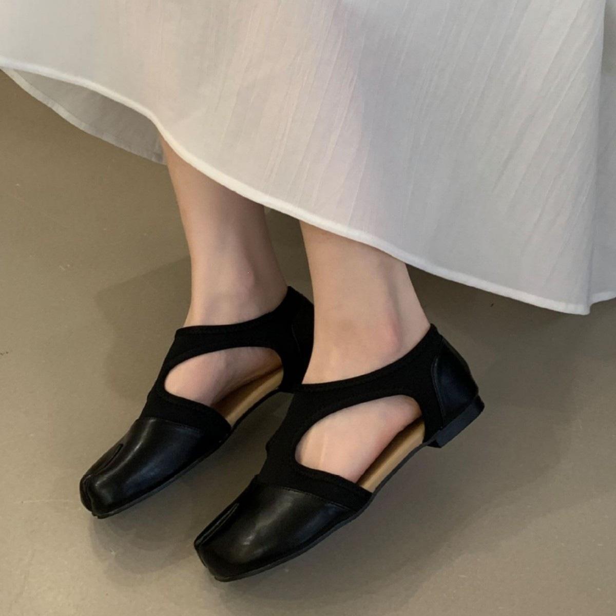 

Spring Split-Toed Ballet Shoes Women S Flat Mary Jane Single Shoes Niche Soft And Comfortable Shallow Women S Shoes 39