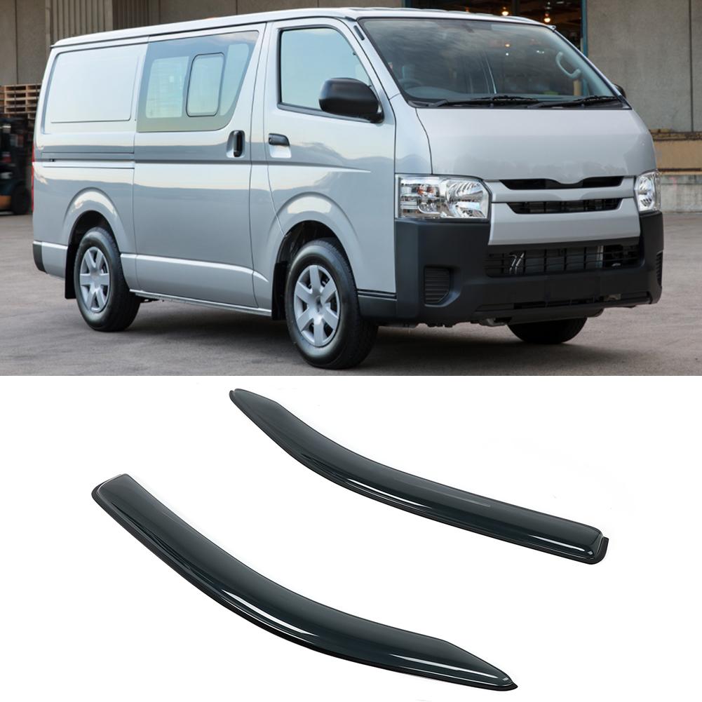2pcs Smoky Window Visor Shades Sun Rain Guard Fits for Toyota HIACE 2019