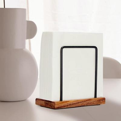 Serviettenhalter für Esstisch Kapazität Serviettenbehälter Metall Holz Serviettenhalter für Küchentisch Stabiles Papier für Dekorationen