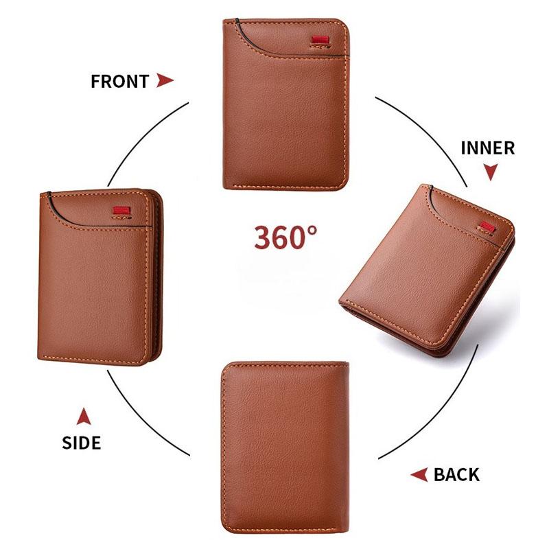 1pcs Universal Car Soft Wallet Leather Mini Credit Card Purse Portable Wallet