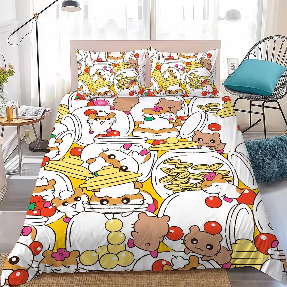 Coro Coro K-Kuririn Duvet Cover Set Home Style Bedding Soft Laundry Cotton Bed 3 Piece Set Student Dormitory Gift