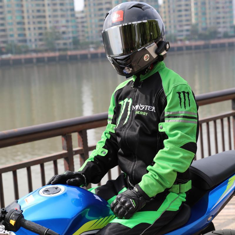 Mens Mesh Ventilated Motorcycle Riding Jacket With Built-in Armor Protection Lightweight Sport Touring Gear