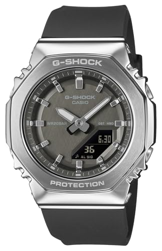 Casio G-Shock Wristwatch Metal Covered Made Environmentally Friendly Materials Model GM-S2110-1A1JF Women Silver Black.
