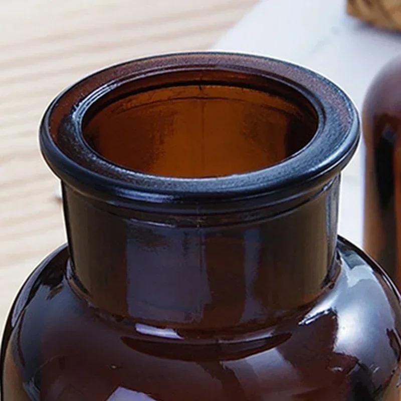 Ins Glass Flower Vase Transparent Dried Flower Hydroponic Terrarium Container Bottle Clear Plant Bottles Home Desktop Decor