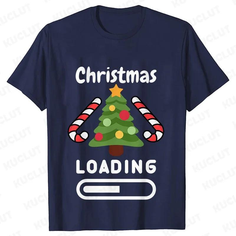 Kerst Laad Grafische T-shirt Dames Kleding Casual Korte Mouw T-shirts Gelukkig Nieuwjaar T-shirt Mode Vrolijk Kerstmis Y2k Tops