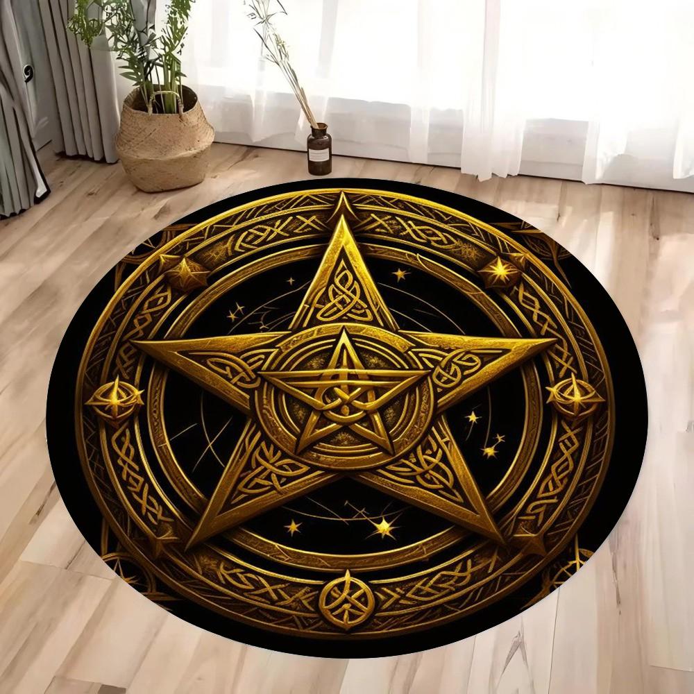 Cartoon Magic Round Carpet Sophisticated Floor Decor Mat for Living Room Bedroom Balcony Stylish Rug El Decorative Carpet