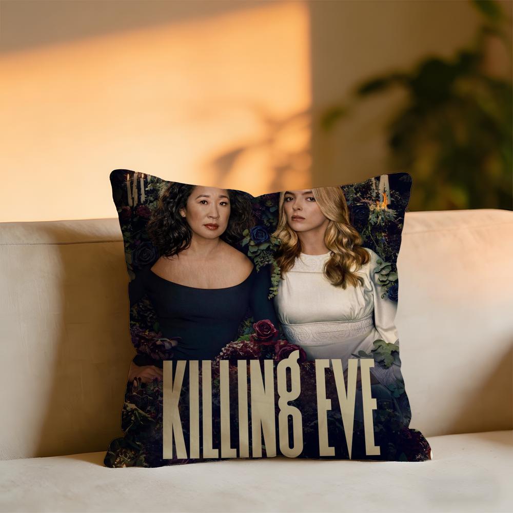 Killing Eve Cushion Cover Cozy Velvet Throw PillowSoft Warm Cushion For Sofa Bed