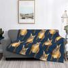 Mantas con Sonrisa de Floppa Divertido Meme Gato Caracal Peluche Mantas de Tiro Ropa de Cama Decoración de Sofá Colchas Cálidas Ultrasuaves