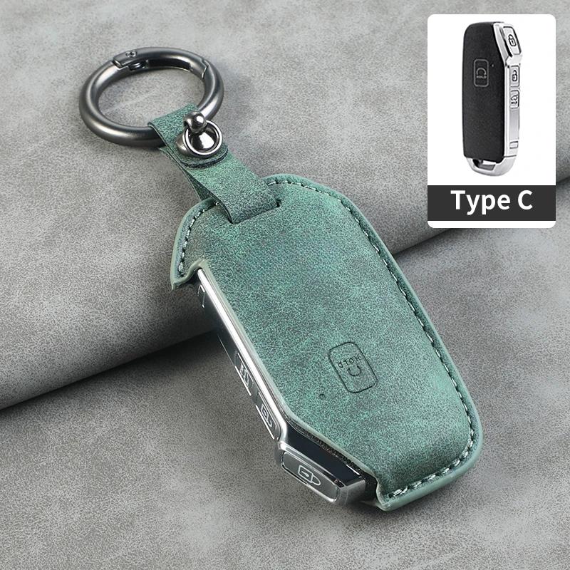 BTNPY1 5 Buttons Leather Car Key Case Cover Shell for Kia Telluride Telluride SX 2021 Sportage R 2022 K5 GT Line 2021 Seltos 2020