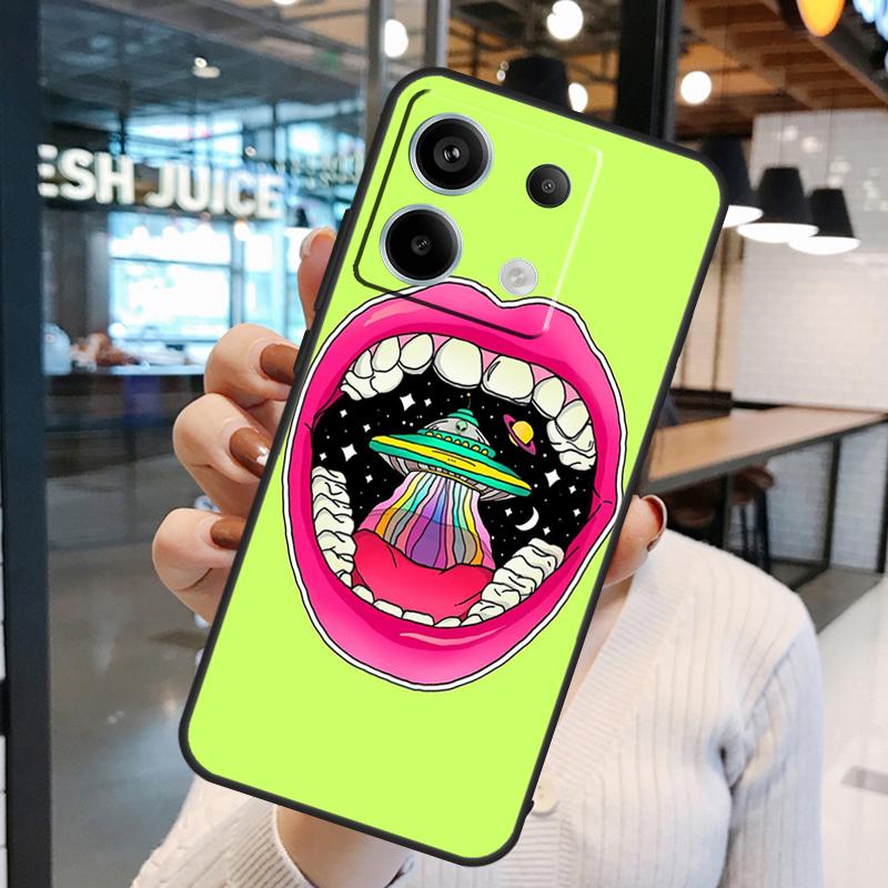 Aesthetics Cartoon Alien Space Case For Xiaomi Redmi Note 14 Pro 10 11 12 13 15 Pro Plus Redmi 15C 14C 10C 12C 13C 15 Cover