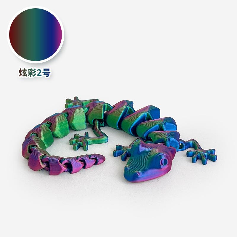 10/19Cm 3D Printed Articulated Lizard Figurine Fully Poseable Home Decora Collectible Desk Ornaments Creative Birthday Gifts Toy