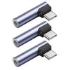 USB Type C To 3.5mm Audio Adapter USB C To 3.5mm Aux Jack Female Right Angle Headphone Converters for IPhone 16 Pro Max Samsung