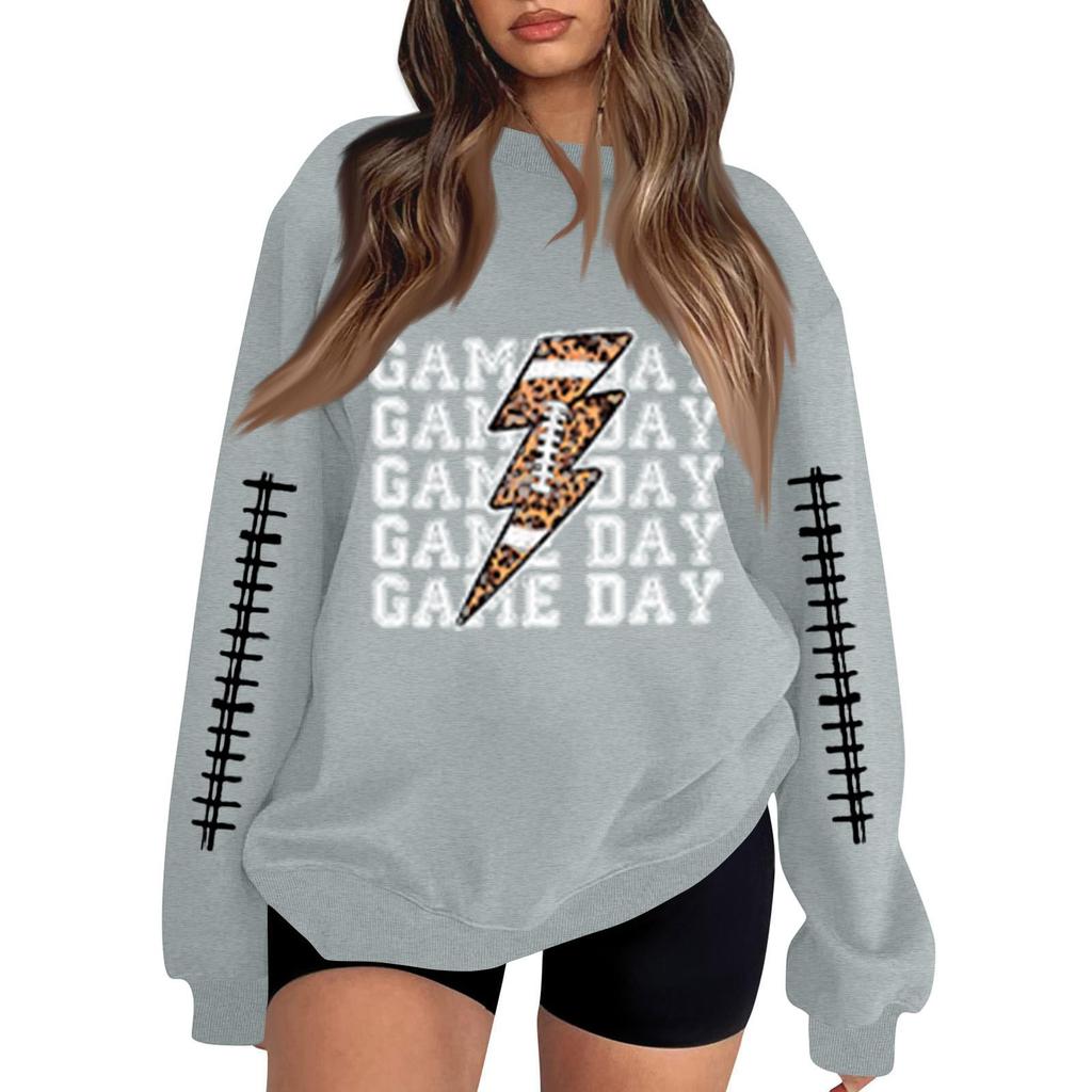 Unisex Lightweight Long Sleeve Neck Pullover Sweatshirt with Stylish Print