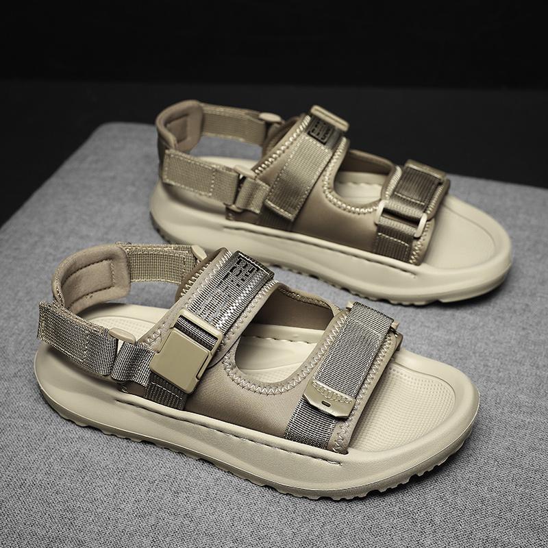 Fashion Classic Men Sandals Summer Beach Vacation Leather Sandals Men Outdoor Casual Lightweight Sandals Fashion Men Sneakers Size 38-45
