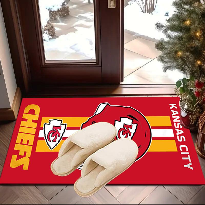 Kansas City Chiefs Football Area Rug for Office, Chair Rug, Decorative Carpet Livingroom Mat, Large Size Fan gifts Christmas gifts