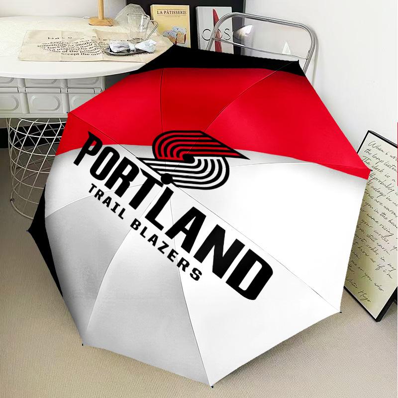 Trail Blazers Logo Umbrella Folding umbrella, automatic umbrella 8-Frame for Travel, camping Use Gift for Halloween Christmas