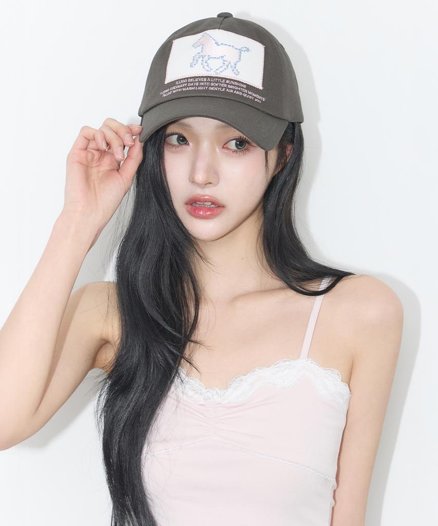 ILLIGO Pony Patch Ball Cap Charcoal