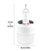 Solar Light Bulb 300W Camping Solar LED Light USB Rechargeable 5Lighting Modes Tent Hanging Bulb for Outdoor Hiking Emergency