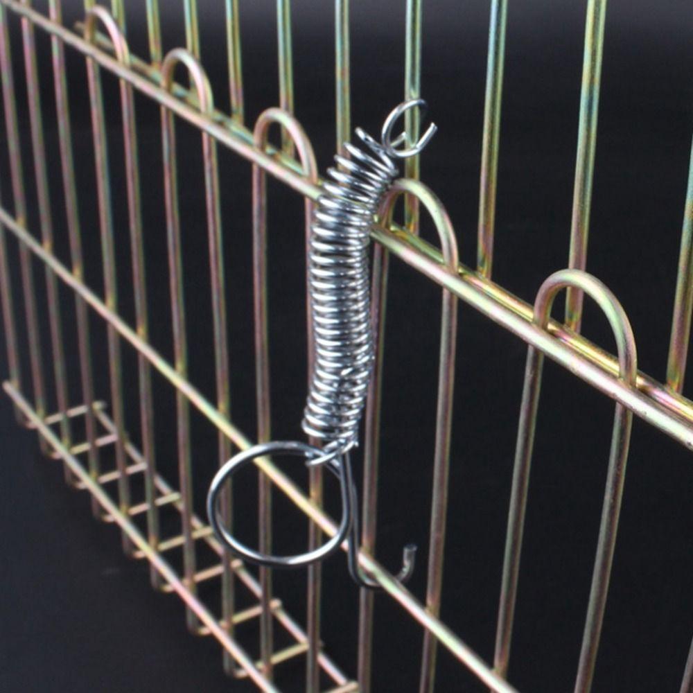 Durable Metal Spring Lock Telescopic Spring Tension Spring Rabbit Cage Door Hook With Hook Extension Spring Metal Spring Lock