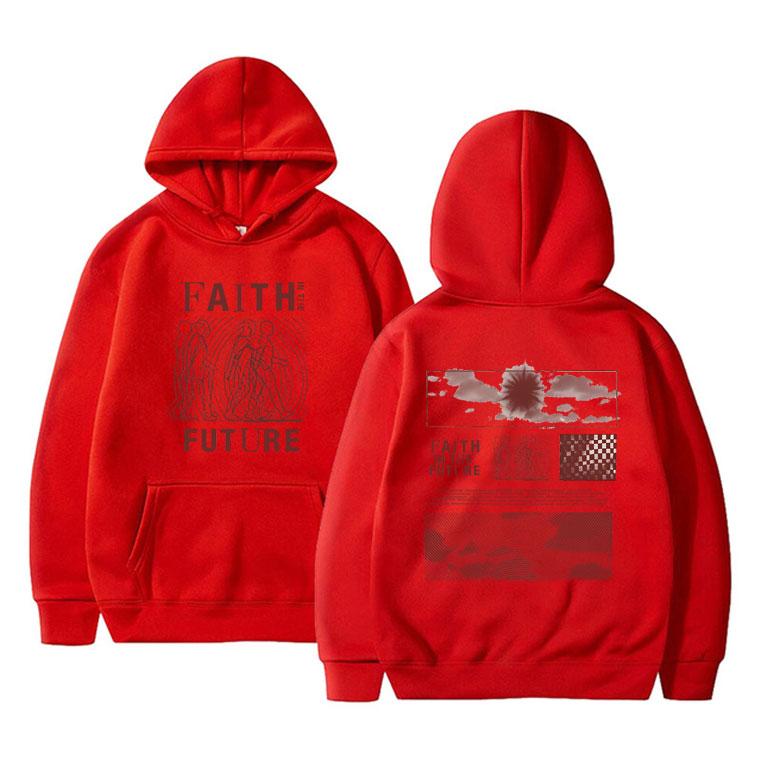 Faith In The Future Concert Print Hoodie Male Art Aesthetic Oversized Hooded Sweatshirt Men's Casual Vintage Pullover Hoodies