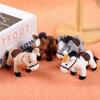 Sevimli Peluş Hayvan At Peluş Bebek Yumuşak Uzun Saçlı Peluş At Kolye Ucu 12cm Midilli Kolye Ucu Hediye