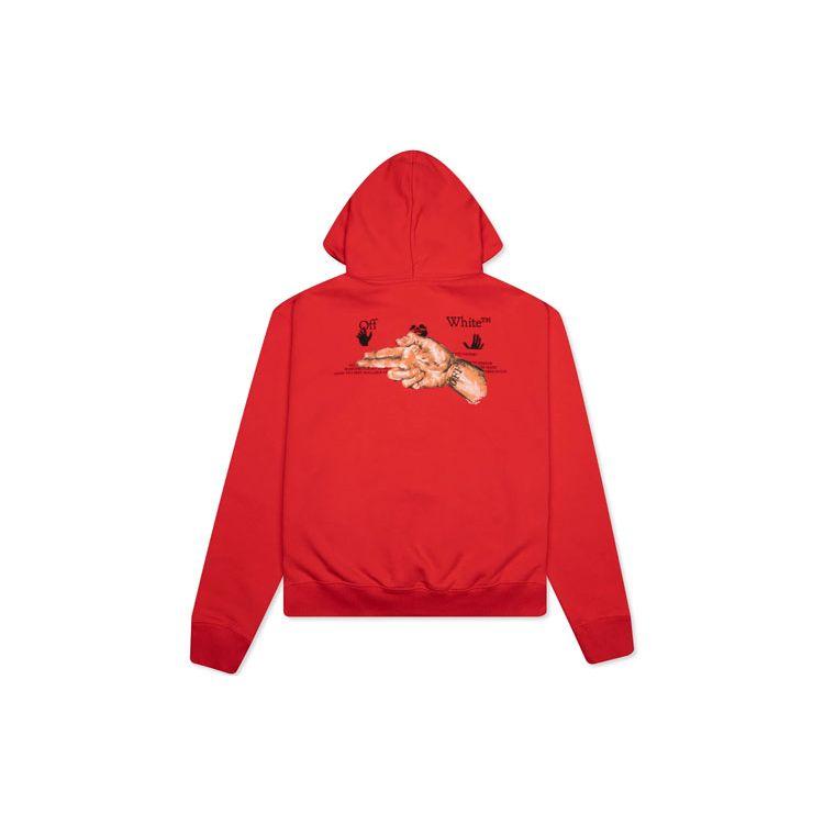 

Off-White Pascal Oversized Hoodie Red Men Tops OMBB037R21FLE0072531 S
