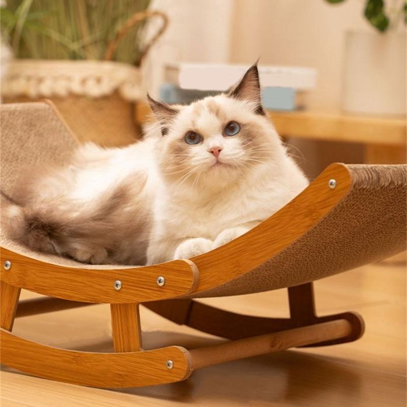 Cats Scratching Rocking Chair Claw Grinding Corrugated Scratcher Wear Resistant Cats Grinding Protecting Claw Lounger