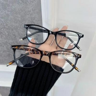 Gafas Cuadradas Anti Luz Azul Moda Retro Clásico Mujer Hombre Protección Ocular para Ordenador Gafas Lisas