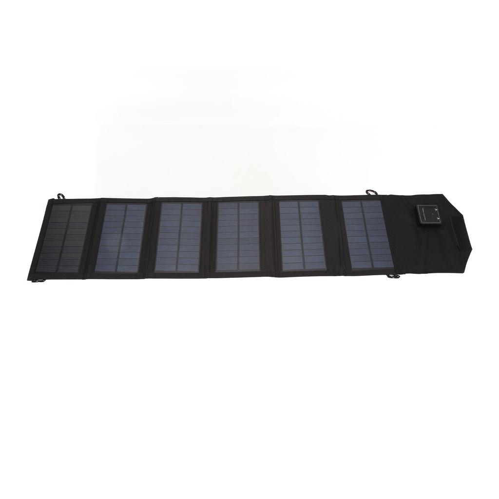 Solar Folding Charger 12W Dual USB Waterproof Heat Resistant Portable Solar Panel Charger for Laptop