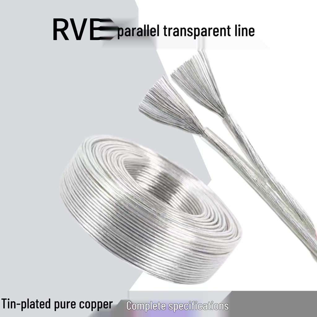 Transparent Tinned Copper 2-Core Parallel Wire (0.5-2.5 Sq) for Luminous Light Box Characters