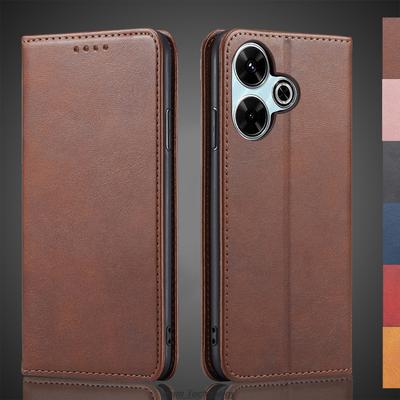 Magnetic Attraction Leather Case for Xiaomi Redmi 13 / Redmi13 4G 5G Holster Flip Cover Case Wallet Phone Bags Capa Fundas Coque