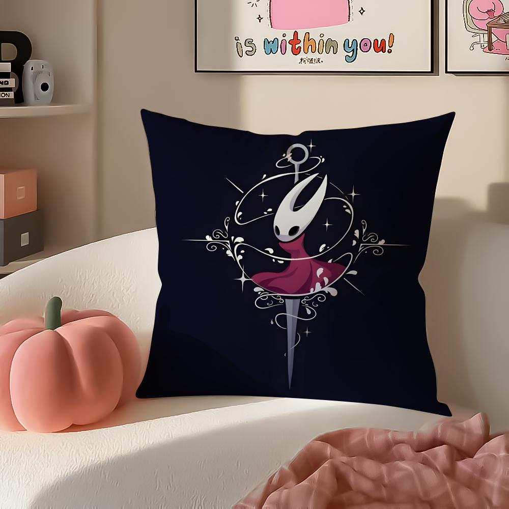 Game Atmospheric The HHollow KKnight Cushion Cover Pillowcase Short Plush Invisible Zipper Room Sofa Cushion Cover