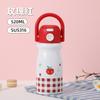 Water bottle Children's portable thermos cup Stainless steel bounce cover Student straw water cup