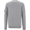 STONE ISLAND Lambs Wool Crewneck Melange Grey Unisex Tops 8115508A3-V0M64