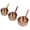 3pcs Sauce Cups Stainless Steel Sauce Dish with Handle for for Condiment Ketchup AppetizerRose Gold